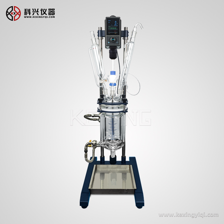 Desktop double-layer glass reactor
