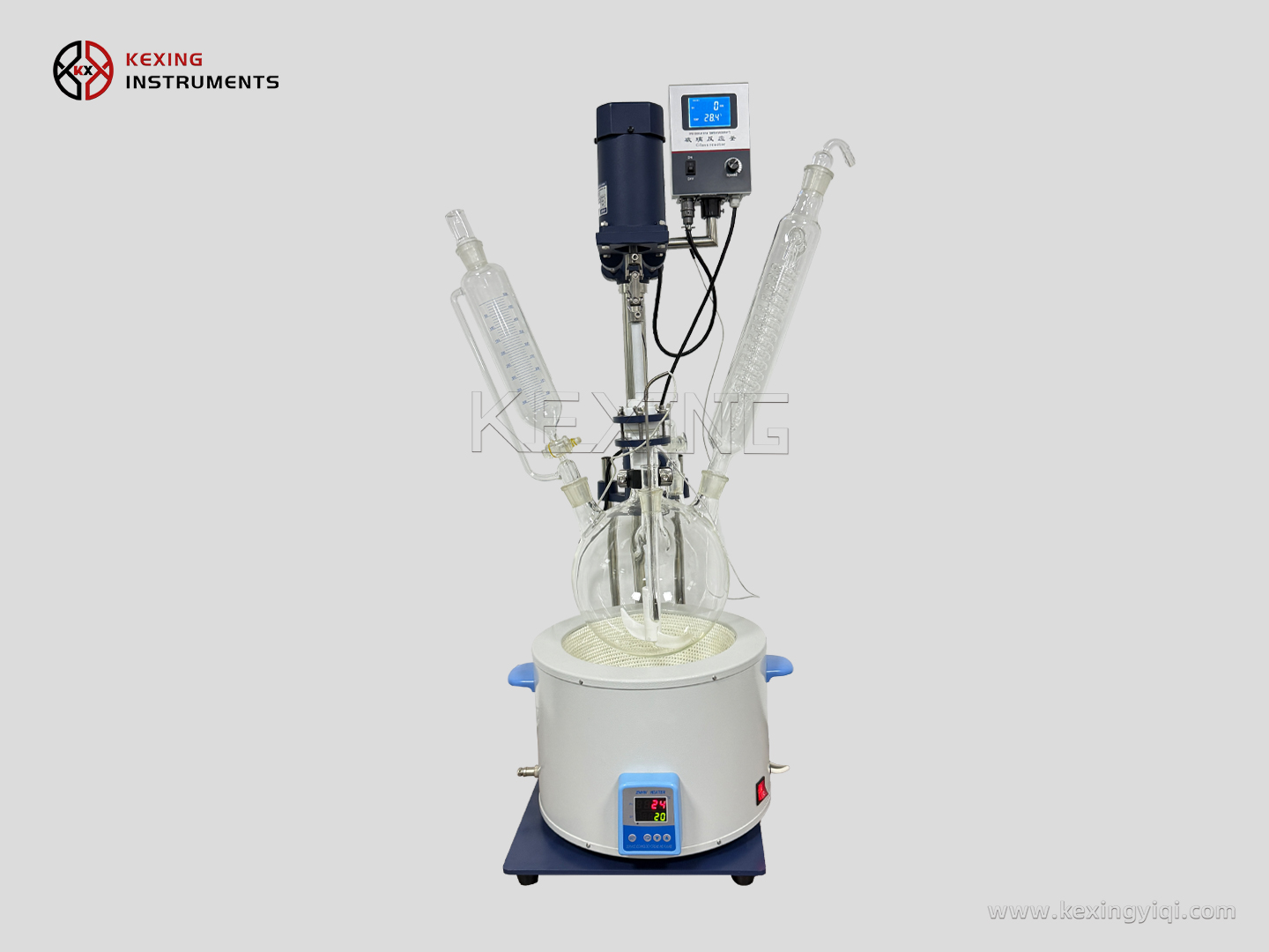 Heating mantle glass reactor