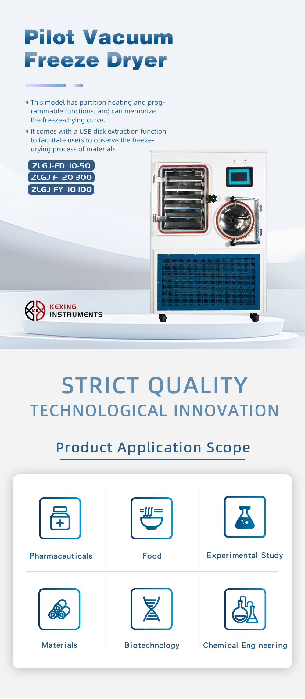 Pilot vacuum freeze dryer