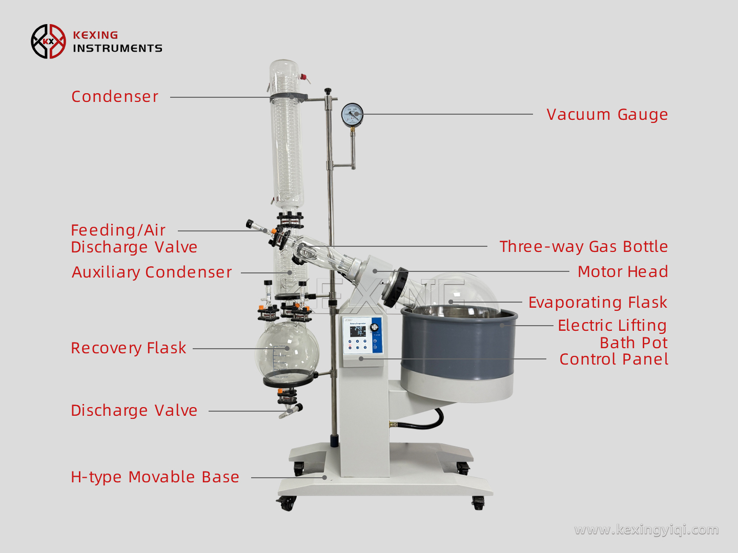 Large technical rotary evaporator