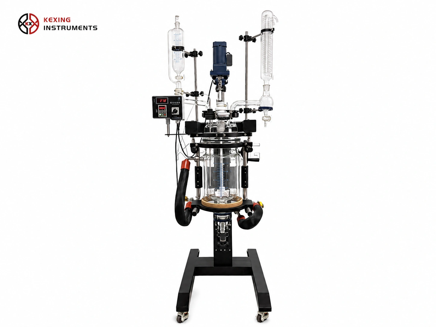 5L-100L Lifting Jacketed Glass Reactor