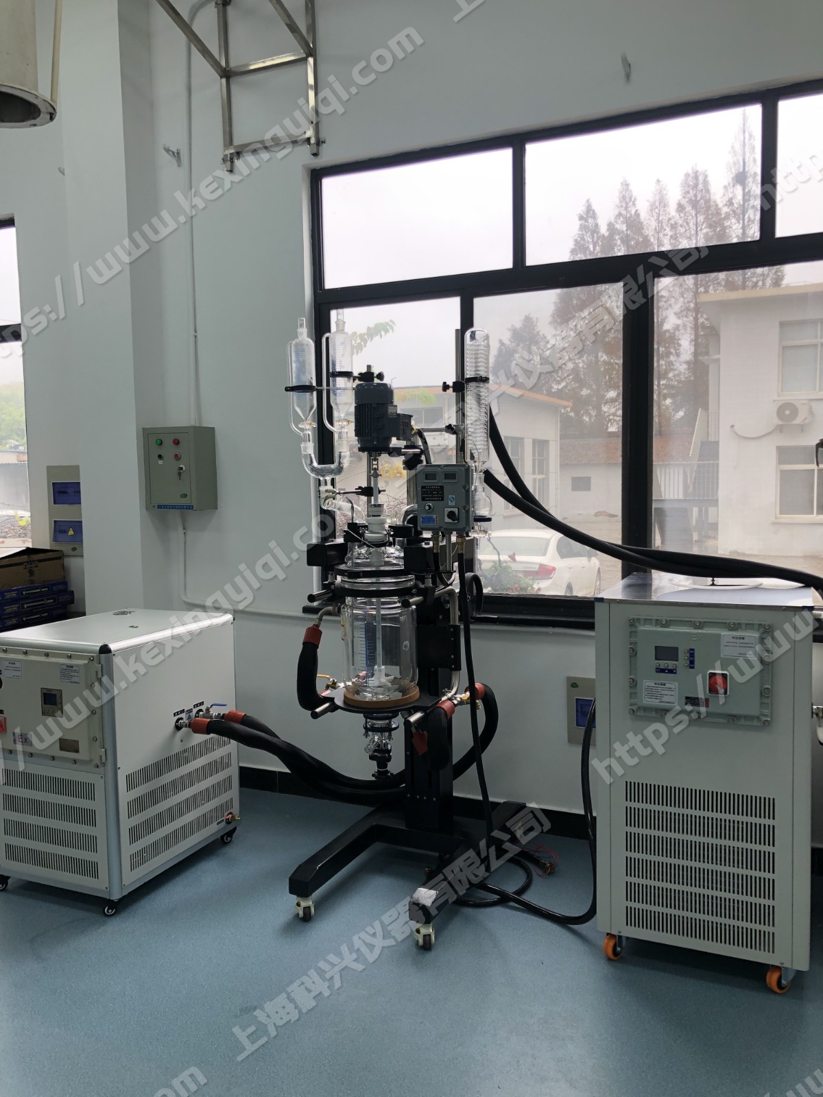 Lifting Glass Reactor + Temperature Control System